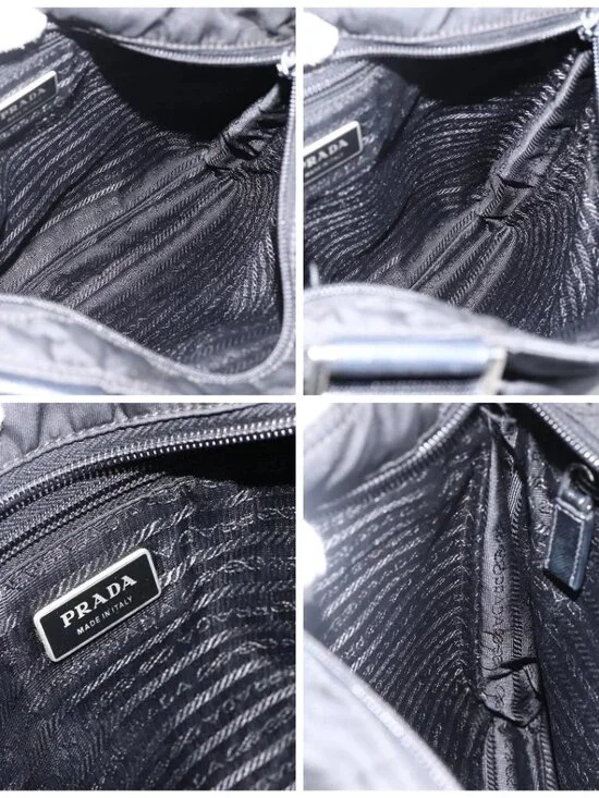 PRADA Shoulder Bag Nylon Black Silver Auth bs32792 - Picture 15 of 16